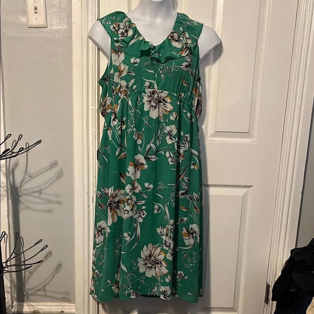 Maurices Green Floral Midi Dress